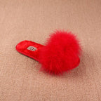 New Spring Summer Autumn Winter Home Cotton Plush Slippers Women Indoor Floor Flat Slide Slippers Comfy Open Toe Slip On House Shoes Sandals Fuzzy Slippers For Women Stevvex