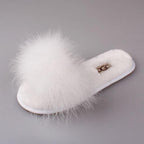 New Spring Summer Autumn Winter Home Cotton Plush Slippers Women Indoor Floor Flat Slide Slippers Comfy Open Toe Slip On House Shoes Sandals Fuzzy Slippers For Women Stevvex