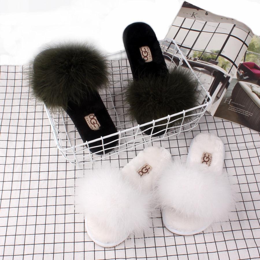 New Spring Summer Autumn Winter Home Cotton Plush Slippers Women Indoor Floor Flat Slide Slippers Comfy Open Toe Slip On House Shoes Sandals Fuzzy Slippers For Women Stevvex