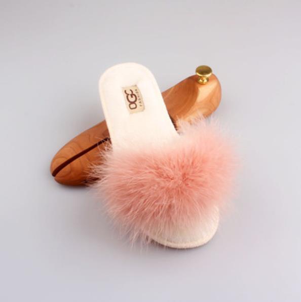New Spring Summer Autumn Winter Home Cotton Plush Slippers Women Indoor Floor Flat Slide Slippers Comfy Open Toe Slip On House Shoes Sandals Fuzzy Slippers For Women Stevvex