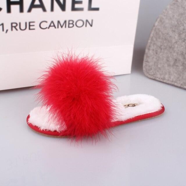 New Spring Summer Autumn Winter Home Cotton Plush Slippers Women Indoor Floor Flat Slide Slippers Comfy Open Toe Slip On House Shoes Sandals Fuzzy Slippers For Women Stevvex