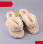 New Spring Summer Autumn Winter Home Cotton Plush Slippers Women Indoor Floor Flat Slide Slippers Comfy Open Toe Slip On House Shoes Sandals Fuzzy Slippers For Women Stevvex