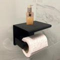 NEW Stainless Steel Toilet Paper Holder BathroomPaper Phone Holder Shelf Towel Roll shelf Accessories  Toilet Paper Holder with Phone Shelf Aluminum Bathroom Accessories Tissue Roll Dispenser Storage Rack Wall Mounted Modern Paper Towel Adapter Stevvex
