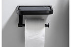 NEW Stainless Steel Toilet Paper Holder BathroomPaper Phone Holder Shelf Towel Roll shelf Accessories  Toilet Paper Holder with Phone Shelf Aluminum Bathroom Accessories Tissue Roll Dispenser Storage Rack Wall Mounted Modern Paper Towel Adapter Stevvex