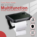 NEW Stainless Steel Toilet Paper Holder BathroomPaper Phone Holder Shelf Towel Roll shelf Accessories  Toilet Paper Holder with Phone Shelf Aluminum Bathroom Accessories Tissue Roll Dispenser Storage Rack Wall Mounted Modern Paper Towel Adapter Stevvex