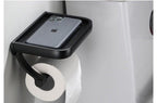 NEW Stainless Steel Toilet Paper Holder BathroomPaper Phone Holder Shelf Towel Roll shelf Accessories  Toilet Paper Holder with Phone Shelf Aluminum Bathroom Accessories Tissue Roll Dispenser Storage Rack Wall Mounted Modern Paper Towel Adapter Stevvex