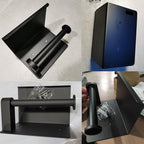 NEW Stainless Steel Toilet Paper Holder BathroomPaper Phone Holder Shelf Towel Roll shelf Accessories  Toilet Paper Holder with Phone Shelf Aluminum Bathroom Accessories Tissue Roll Dispenser Storage Rack Wall Mounted Modern Paper Towel Adapter Stevvex