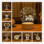 New Sterlling Romantic Love 3D Lamp Heart-shaped Balloon Acrylic LED Night Light Decorative Table Lamp Valentine's Day Sweetheart Wife's Gift Stevvex
