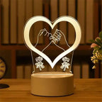 New Sterlling Romantic Love 3D Lamp Heart-shaped Balloon Acrylic LED Night Light Decorative Table Lamp Valentine's Day Sweetheart Wife's Gift Stevvex