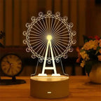 New Sterlling Romantic Love 3D Lamp Heart-shaped Balloon Acrylic LED Night Light Decorative Table Lamp Valentine's Day Sweetheart Wife's Gift Stevvex