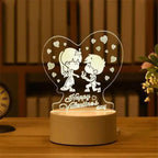 New Sterlling Romantic Love 3D Lamp Heart-shaped Balloon Acrylic LED Night Light Decorative Table Lamp Valentine's Day Sweetheart Wife's Gift Stevvex