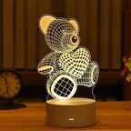 New Sterlling Romantic Love 3D Lamp Heart-shaped Balloon Acrylic LED Night Light Decorative Table Lamp Valentine's Day Sweetheart Wife's Gift Stevvex