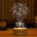 New Sterlling Romantic Love 3D Lamp Heart-shaped Balloon Acrylic LED Night Light Decorative Table Lamp Valentine's Day Sweetheart Wife's Gift Stevvex