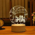 New Sterlling Romantic Love 3D Lamp Heart-shaped Balloon Acrylic LED Night Light Decorative Table Lamp Valentine's Day Sweetheart Wife's Gift Stevvex