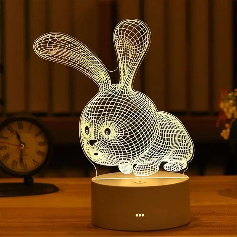 New Sterlling Romantic Love 3D Lamp Heart-shaped Balloon Acrylic LED Night Light Decorative Table Lamp Valentine's Day Sweetheart Wife's Gift Stevvex