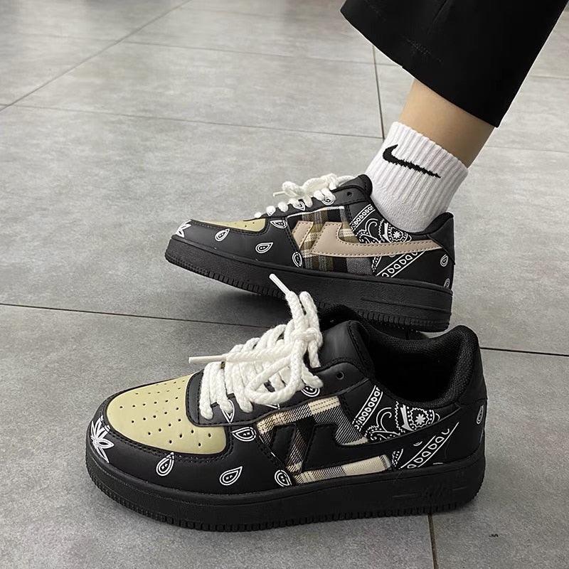 New Street Dance Mens Womens Sneakers Thick-Soled Couple Mens Fashion All-Match Running Casual Walking Sneakers Comfortable Modern Design Stevvex