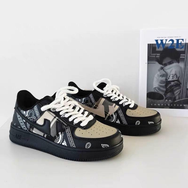 New Street Dance Mens Womens Sneakers Thick-Soled Couple Mens Fashion All-Match Running Casual Walking Sneakers Comfortable Modern Design Stevvex