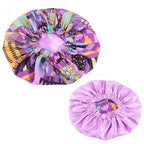 New Stunning Extra Large Satin Lined Bonnet Women Big Size Beauty Print Satin Silk Bonnet Sleep Night Cap Head Cover Bonnet Hat Stevvex