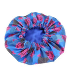 New Stunning Extra Large Satin Lined Bonnet Women Big Size Beauty Print Satin Silk Bonnet Sleep Night Cap Head Cover Bonnet Hat Stevvex