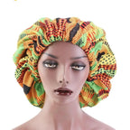 New Stunning Extra Large Satin Lined Bonnet Women Big Size Beauty Print Satin Silk Bonnet Sleep Night Cap Head Cover Bonnet Hat Stevvex