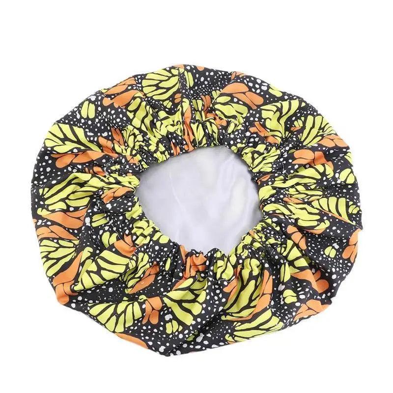 New Stunning Extra Large Satin Lined Bonnet Women Big Size Beauty Print Satin Silk Bonnet Sleep Night Cap Head Cover Bonnet Hat Stevvex