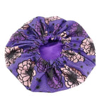 New Stunning Extra Large Satin Lined Bonnet Women Big Size Beauty Print Satin Silk Bonnet Sleep Night Cap Head Cover Bonnet Hat Stevvex