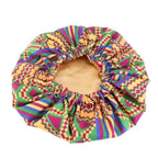 New Stunning Extra Large Satin Lined Bonnet Women Big Size Beauty Print Satin Silk Bonnet Sleep Night Cap Head Cover Bonnet Hat Stevvex