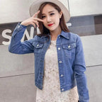 New Stunning Long Sleeve Winter Slim White Black Jeans Top For Women Solid Denim Jacket Women Short Overcoat For Ladies Stevvex