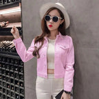 New Stunning Long Sleeve Winter Slim White Black Jeans Top For Women Solid Denim Jacket Women Short Overcoat For Ladies Stevvex