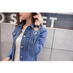 New Stunning Long Sleeve Winter Slim White Black Jeans Top For Women Solid Denim Jacket Women Short Overcoat For Ladies Stevvex