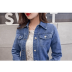 New Stunning Long Sleeve Winter Slim White Black Jeans Top For Women Solid Denim Jacket Women Short Overcoat For Ladies Stevvex