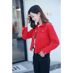 New Stunning Long Sleeve Winter Slim White Black Jeans Top For Women Solid Denim Jacket Women Short Overcoat For Ladies Stevvex
