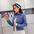 New Stunning Long Sleeve Winter Slim White Black Jeans Top For Women Solid Denim Jacket Women Short Overcoat For Ladies Stevvex