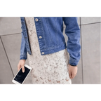 New Stunning Long Sleeve Winter Slim White Black Jeans Top For Women Solid Denim Jacket Women Short Overcoat For Ladies Stevvex