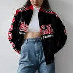 New Stunning Winter Printed Casual Loose Long Sleeve Windbreaker Jacket Trend Hooded Jacket Fashion For Women And Girls Stevvex