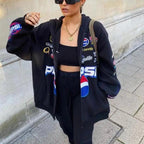 New Stunning Winter Printed Casual Loose Long Sleeve Windbreaker Jacket Trend Hooded Jacket Fashion For Women And Girls Stevvex