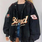 New Stunning Winter Printed Casual Loose Long Sleeve Windbreaker Jacket Trend Hooded Jacket Fashion For Women And Girls Stevvex
