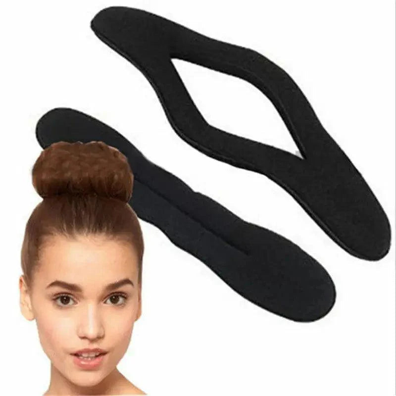 New Style  Black Hair Styling Bun Curler Classic Magic Hair Bun Maker Foam Sponge Bun Twist Hair Shaper For Women Stevvex