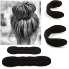 New Style  Black Hair Styling Bun Curler Classic Magic Hair Bun Maker Foam Sponge Bun Twist Hair Shaper For Women Stevvex