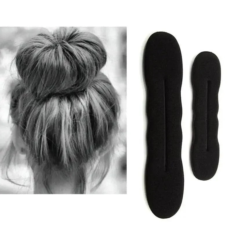 New Style  Black Hair Styling Bun Curler Classic Magic Hair Bun Maker Foam Sponge Bun Twist Hair Shaper For Women Stevvex