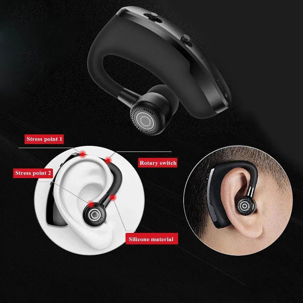 Bluetooth Headphones Hands Free Wireless Business Headset With Mic Voice Control Headphone For Drive Stevvex