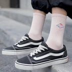 Combed Out Of Pure Cotton Socks Autumn Cute Japanese Harajuku Planet Magic Array Embroidery Long Socks Korean Style Kawaii Girls Socks For Men And Women