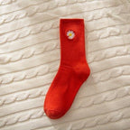 Combed Out Of Pure Cotton Socks Autumn Cute Japanese Harajuku Planet Magic Array Embroidery Long Socks Korean Style Kawaii Girls Socks For Men And Women