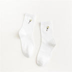 Combed Out Of Pure Cotton Socks Autumn Cute Japanese Harajuku Planet Magic Array Embroidery Long Socks Korean Style Kawaii Girls Socks For Men And Women