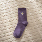 Combed Out Of Pure Cotton Socks Autumn Cute Japanese Harajuku Planet Magic Array Embroidery Long Socks Korean Style Kawaii Girls Socks For Men And Women