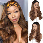 Long Body Wave Black Wig Synthetic Wigs for Black Women Middle Part Brown Red Pink Purple Cosplay Hair Wigs For Black Women Cosplay Wigs For Women Stevvex
