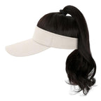 Ponytail Extension Cap hair Synthetic Wig Curly Wavy Wigs with Visor Hat hair Wigs for Women Hat Baseball Wigs For Black Women Cosplay Wigs For Women Stevvex