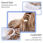 Ponytail Extension Cap hair Synthetic Wig Curly Wavy Wigs with Visor Hat hair Wigs for Women Hat Baseball Wigs For Black Women Cosplay Wigs For Women Stevvex