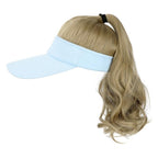 Ponytail Extension Cap hair Synthetic Wig Curly Wavy Wigs with Visor Hat hair Wigs for Women Hat Baseball Wigs For Black Women Cosplay Wigs For Women Stevvex
