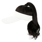 Ponytail Extension Cap hair Synthetic Wig Curly Wavy Wigs with Visor Hat hair Wigs for Women Hat Baseball Wigs For Black Women Cosplay Wigs For Women Stevvex